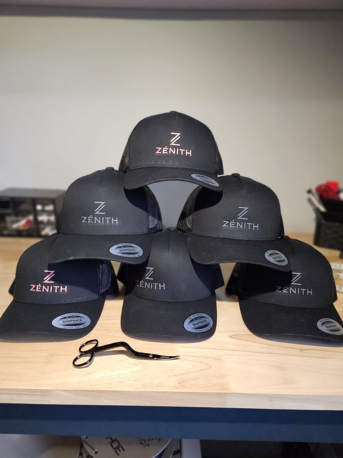 Série de casquettes Zénith brodées